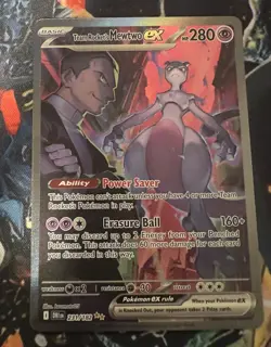 Pokemon TCG Destined Rivals Team Rockets Mewtwo EX Card 231/182 NM - Image 2