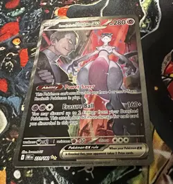 Pokemon TCG Destined Rivals Team Rockets Mewtwo EX Card 231/182 NM - Image 3