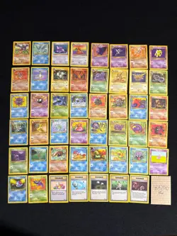 Complete Pokemon Unlimited Fossil Non Holo Rare/UC/C 47 Card Set 16-62 NM/NM+/M - Image 1
