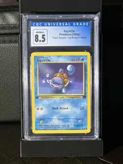CGC 8.5 Squirtle Team Rocket 1st Edition 68/82 Pokemon Card - Image 3