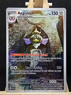 Pokemon Card TCG - Aegislash 210/182 - Paradox Rift - Illustration Rare - NM - Image 1