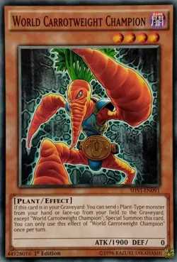 SHVI-EN091 WORLD CARROTWEIGHT CHAMPION COMMON 1ST EDITION YuGiOh CARD - Image 1