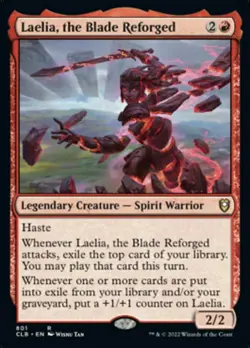 x1 Laelia, the Blade Reforged - Deck Exclusive R MTG Commander Legends: Battle f - Image 1