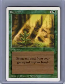Regrowth Revised Edition MP/LP Magic The Gathering Card - Image 1