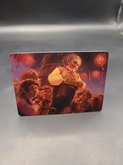 MTG Lord Of The Rings Gold Signature Art Card 14/81 bilbo retired burglar rare - Image 2