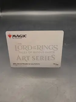 MTG Lord Of The Rings Gold Signature Art Card 14/81 bilbo retired burglar rare - Image 4
