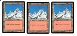 Snow-Covered Mountain x3 Ice Age Magic The Gathering - Image 1