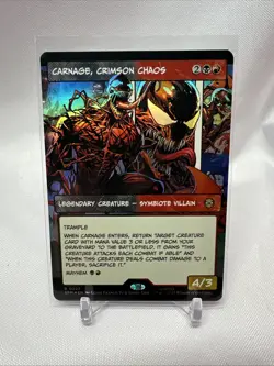 MTG Marvel Spider-Man Carnage, Crimson Chaos Borderless Foil (Rare) - Image 1