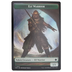 x4 Elf Warrior/Rat Foundations Double-Sided Token 0019/0030 Creature Common M/NM - Image 1