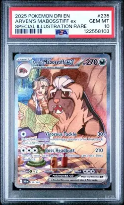 PSA 10 2025 POKEMON DESTINED RIVALS #235 ARVEN'S MABOSSTIFF ex SIR - Image 1