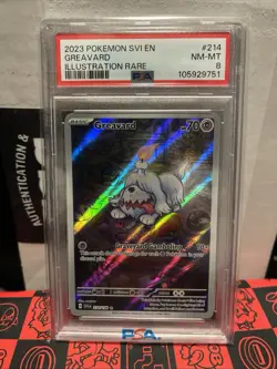Pokemon TCG Greavard Illustration Rare Card 214/198 Scarlet & Violet Base Set - Image 1
