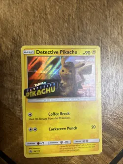 Pokemon 2019 Black Star Promo SM190 Stamped Holo Detective Pikachu - Image 1