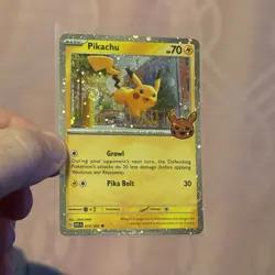 Pokemon 2024 Trick Or Trade cosmos holo Pikachu - 018/091, Mint Condition - Image 1