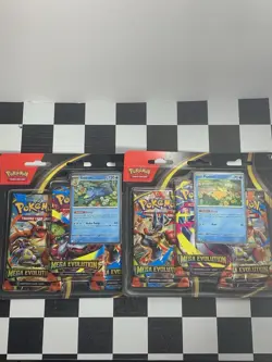 Pokemon TCG Mega Evolution 3-Pack Blister Set of 2 Psyduck and Golduck - Image 1