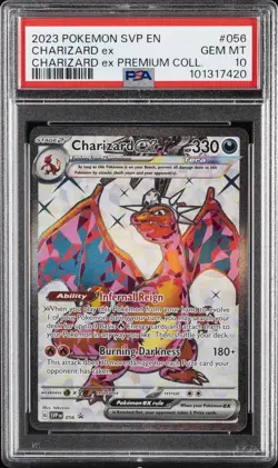 2023 POKEMON SVP EN-SV BLACK STAR PROMO #056 CHARIZARD EX PSA 10 - Image 1
