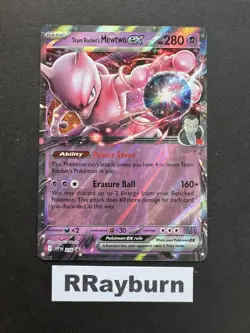 Pokemon Team Rocket's Mewtwo ex 216 Black Star Promo NM - Image 1