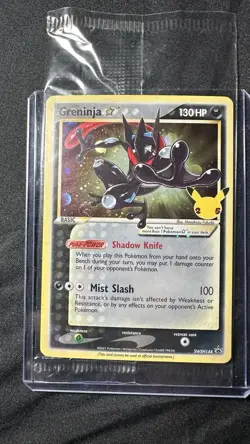 Pokemon Greninja SWSH144 Celebrations Gold Star Promo 25th Anniversary SEALED - Image 1
