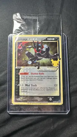 Pokemon Greninja SWSH144 Celebrations Gold Star Promo 25th Anniversary SEALED - Image 3