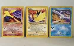 Pokemon Legendary Birds Set (Moltres, Zapdos, Articuno) Black Star Promo LP - Image 1