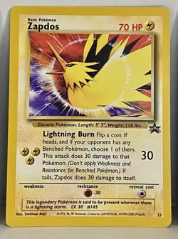 Pokemon Legendary Birds Set (Moltres, Zapdos, Articuno) Black Star Promo LP - Image 3