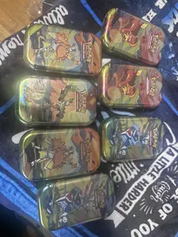 Pokemon TCG Vibrant Paldea Mini Tin X 7 - NEW - Factory Sealed - Image 1