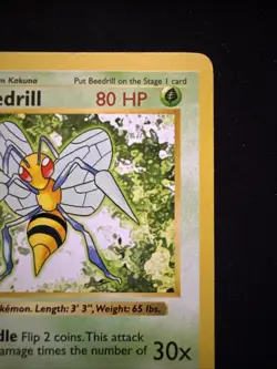 Beedrill - Shadowless - Base Set - 17/102 - Rare - Pokemon - LP - Image 2