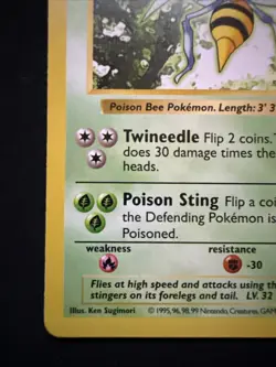 Beedrill - Shadowless - Base Set - 17/102 - Rare - Pokemon - LP - Image 4