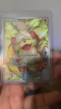 Pokemon TCG Hisuian Growlithe 181/167 Twilight Masquerade Illustration Rare Holo - Image 2