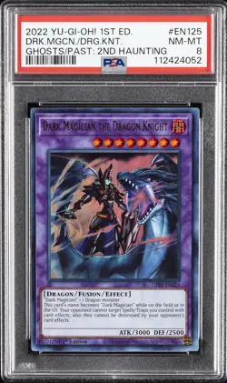 2022 1ST ED #EN125 DARK MAGICIAN THE DRAGON KNIGHT PSA 8 - Image 1