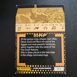 Naruto Ninja Ranks Map 71 Panini Card CCG TCG Rare 2002 - Image 1
