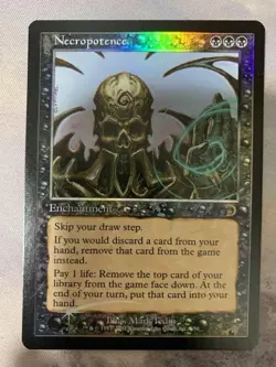 Necroportence Foil Collectible Card Playing Card Used - Image 1
