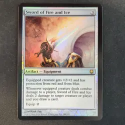 MTG Fire and Ice Sword Foil English Card Collectible Card Game - Image 1