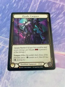 Dyadic Carapace Rainbow Foil Flesh and Blood Card Used - Image 1