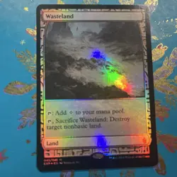 MTG Barren Earth Foil Expedition Card Magic Trading Card Game - Image 1