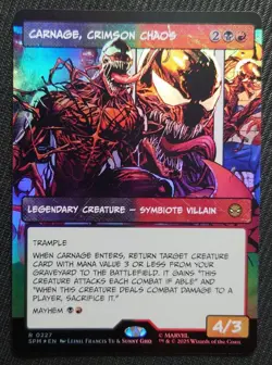 Carnage Crimson Chaos Borderless Foil English MTG Pleb Rare Brand New - Image 1