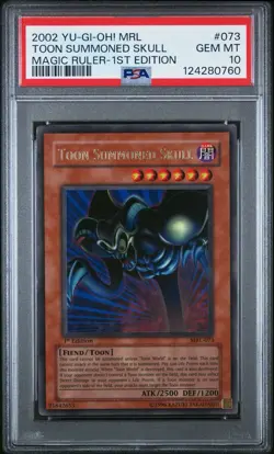 Yugioh Toon Summoned Skull 1st Edition 2002 Magic Ruler Ultra Rare - PSA 10 - Image 1