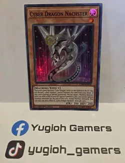 YUGIOH CYBER DRAGON NACHSTER LDS2 1ST EDITION ULTRA LIGHT PLAYED - Image 1