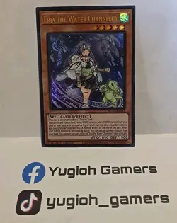 YUGIOH ERIA THE WATER CHANNELER ROTA 1ST EDITION ULTRA LIGHT PLAYED - Image 1
