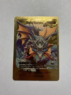 Raging Gyarados EX HP1900 Storm Burst Gold Foil Fan Art Display Card NM - Image 1