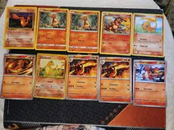 Lot Of 10 Charmander/Charmeleon Pokemon TCG Cards - Image 1