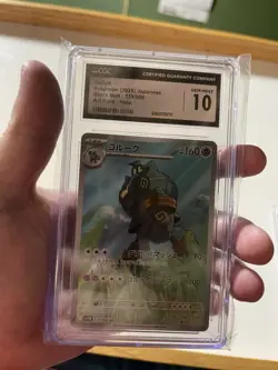 Pokemon Golurk AR Holo Card 129/086 SV11B Black Bolt Japanese Edition CGC 10 - Image 1