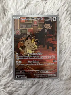 Pokemon TCG Team Rockets Meowth Card 203/182 Destined Rivals Set - Image 1