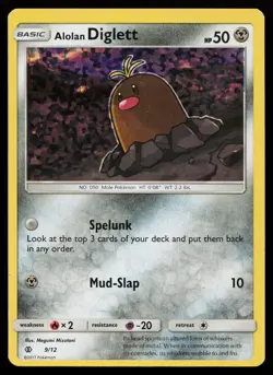 Alolan Diglett 9/12 Promo McDonald's Promos 2017 Pokemon Card - Image 1