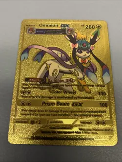 Omneon GX Gold Foil Fan Art Vinyl Textured Collector Pokemon Card - Image 1