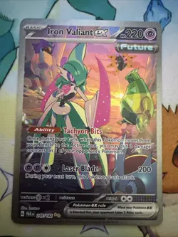 Iron Valiant EX 249/182 Sv04 - Paradox Rift SIR HOLO- NM - Pokemon Card - TCG - Image 1