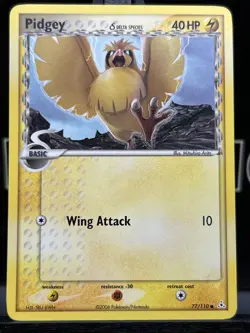 Pidgey 77/110 Holon Phantoms Delta Species Regular Pokemon TCG Card English NM - Image 3