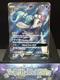Pokemon Card Primarina GX SM39 Full Art STANDARD SIZE Black Star Promo Played - Image 1