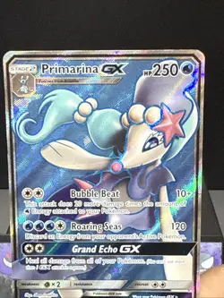 Pokemon Card Primarina GX SM39 Full Art STANDARD SIZE Black Star Promo Played - Image 2
