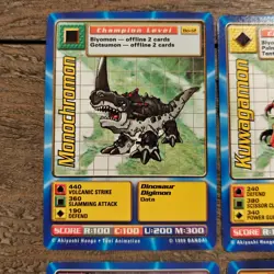 Vtg Original 1999 Digimon Cards Lot Bo-22 26 12 14 13 LadyDevimon Jagamon TCG - Image 2