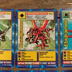 Vtg Original 1999 Digimon Cards Lot Bo-22 26 12 14 13 LadyDevimon Jagamon TCG - Image 3